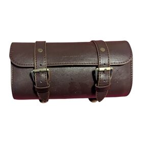 Joystar Leather Saddle Tool Bag Cycling Bike Frame Bag Handlebar Pouch Round